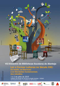Cartaz Encontro de Bibliotecas do Alentejo